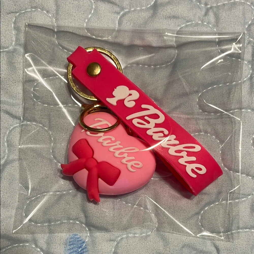 Pink Barbie Heart Keychain